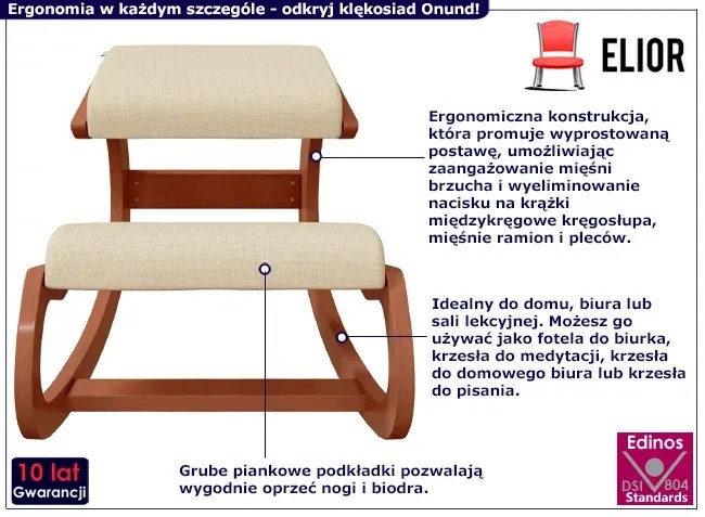 Klękosiad z kremowym siedziskiem H6-K81