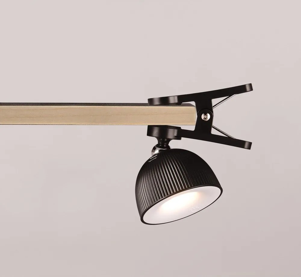 Czarna lampa stołowa LED ze ściemniaczem i klipsem (wys. 41 cm) Maxima – Reality
