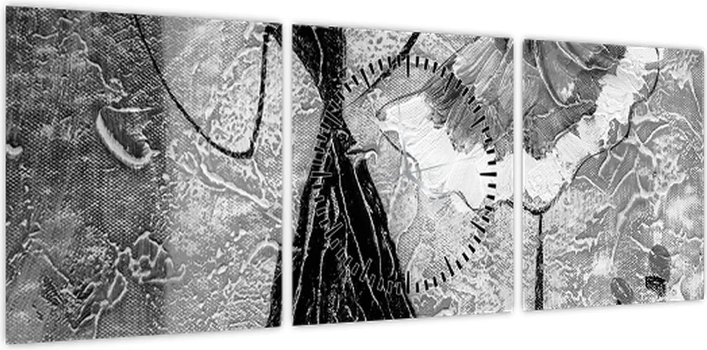 Obraz - Malarstwo afrykańskie (z zegarem) (90x30 cm)