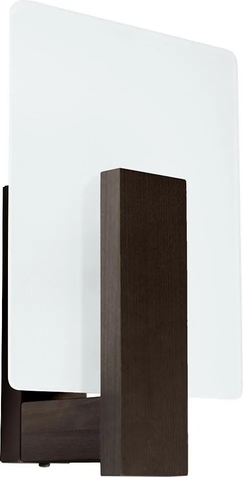 Kinkiety Skandynawski Lappo, Drewno/Szkło - 1 Źródło - L.16 X H.30.5 Cm - Wenge