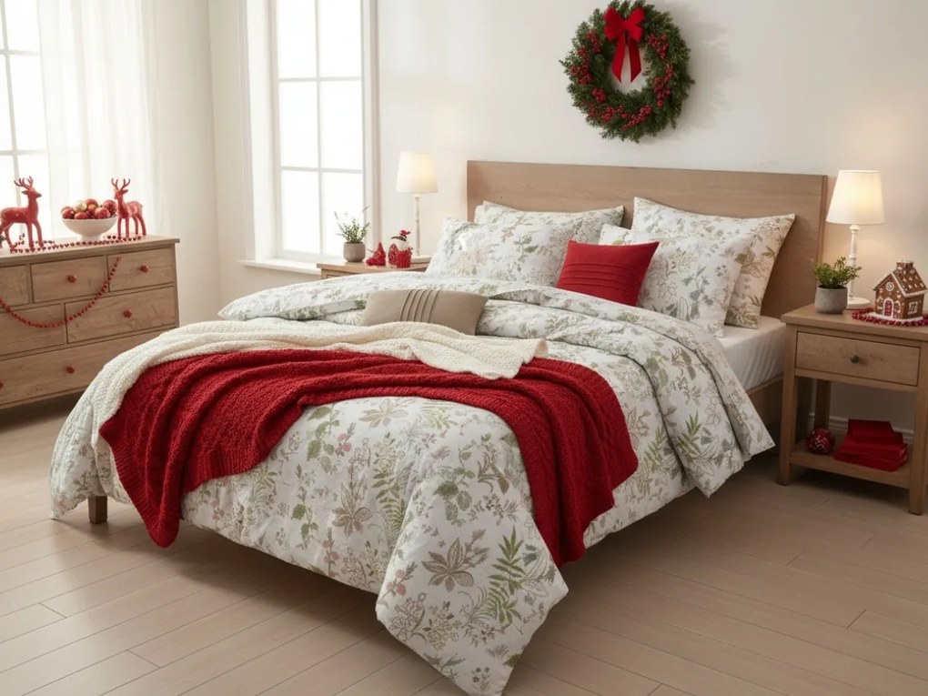 PrzytulneMieszkanie.pl PrzytulneMieszkanie.pl Pościel z bawełny Renforcé FLORWELLA biała Rozmiar pościeli: 2 szt 70 x 90 cm | 200 x 220 cm