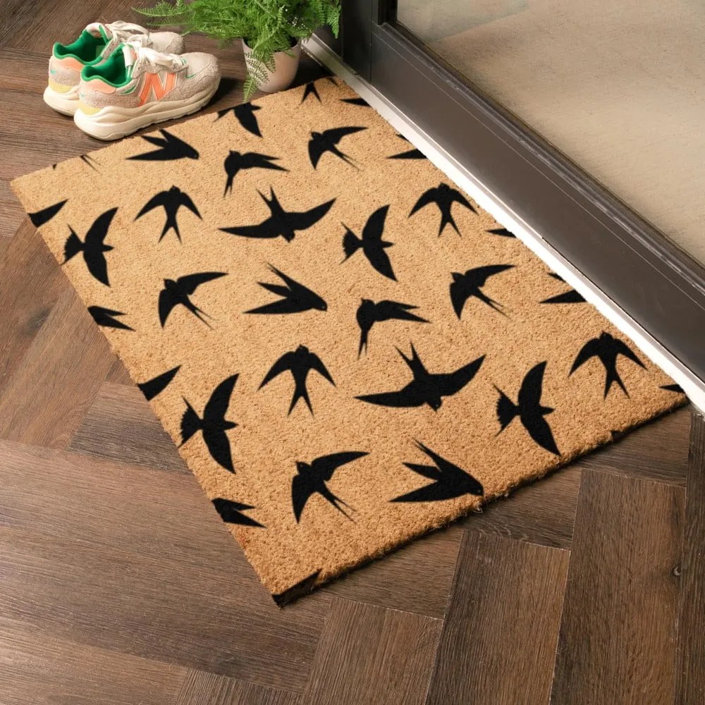 Wycieraczka z włókna kokosowego 40x60 cm Swallows – Artsy Doormats