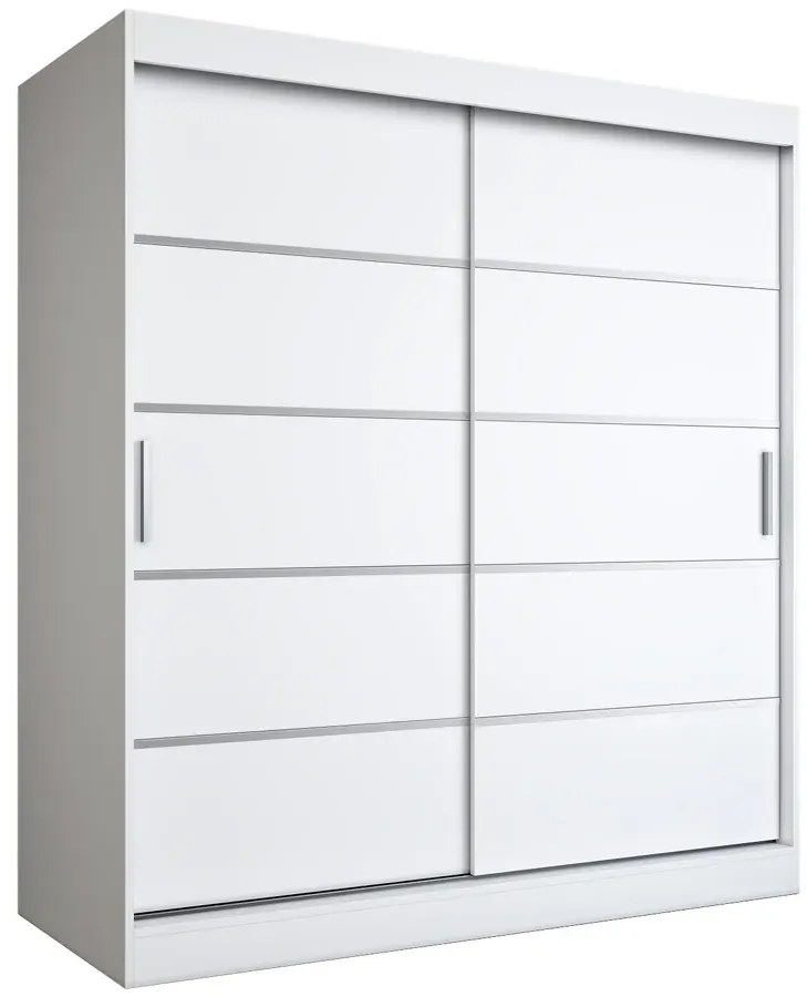 Szafa przesuwna biały mat 180 cm - Bohosa 5X