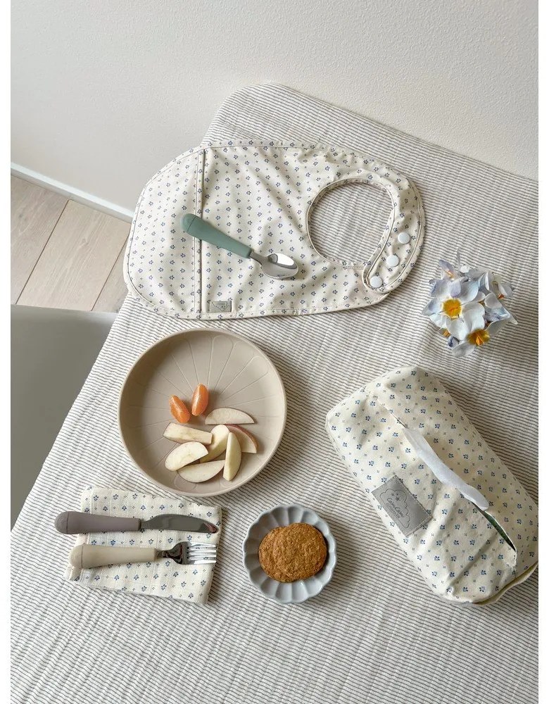 Brązowo-beżowe sztućce dla dzieci z silikonu 3 szt. Olive Mix – Cam Cam Copenhagen