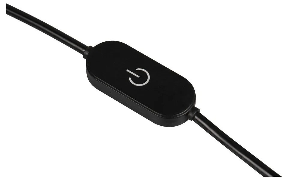 Czarna/w kolorze srebra lampa stołowa LED (wysokość 14 cm) Orbit – Trio Select