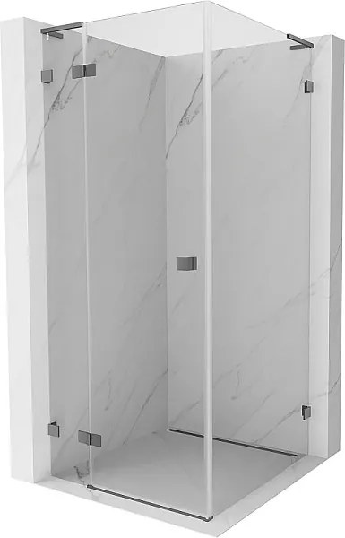 Mexen Lunar L kabina prysznicowa uchylna lewa 80 x 80 cm, transparent, gun metal - 834L-080-080-95-00-L