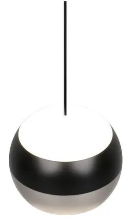 Czarna/w kolorze srebra lampa wisząca LED ø 15,5 cm Orbit – Trio Select