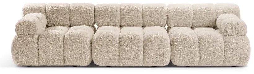 Beżowa sofa modułowa z materiału bouclé 282 cm Bellis – Micadoni Home