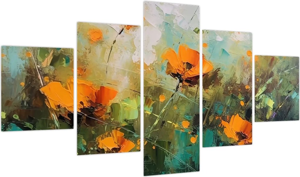 Obraz - Kwiaty (125x70 cm)