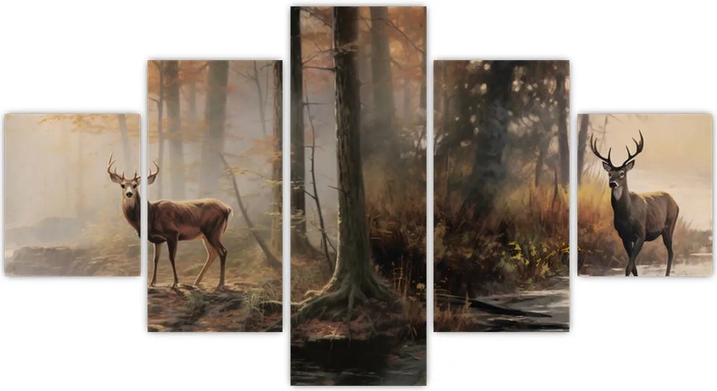 Obraz - Obraz dzikiej przyrody w stylu vintage (125x70 cm)