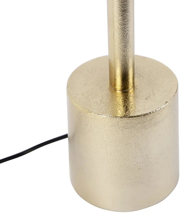 Lampa stołowa w stylu art deco złota bez klosza - Diverso ArtDeco Oswietlenie wewnetrzne