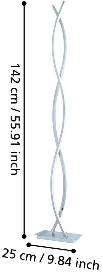 Lampa stojąca LED w kolorze srebra (wysokość 142 cm) LASANA 2 – EGLO