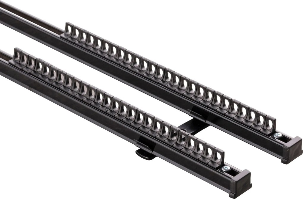 Szyna sufitowa aluminiowa TS podwójna 210cm czarna - komplet