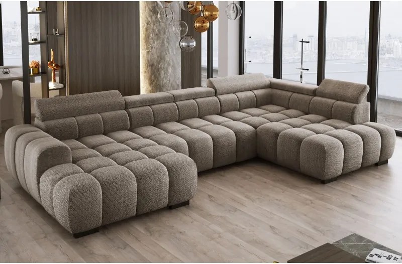 Narożnik BULL XL Prawostronny z elektryczną funkcją regulacji tkanina Eden 04 WERSAL