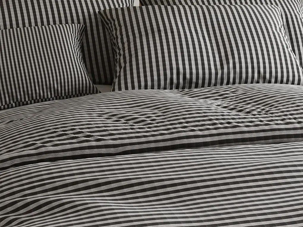 PrzytulneMieszkanie.pl PrzytulneMieszkanie.pl Pościel z kory ARLENA BLEND czarna Rozmiar pościeli: 70 x 90 cm | 140 x 200 cm