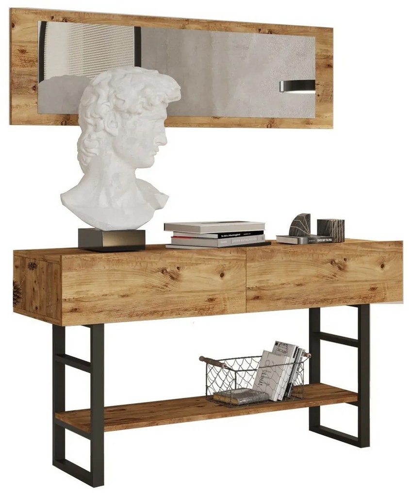 Stolik z lustrem Mia Atlantic Pine