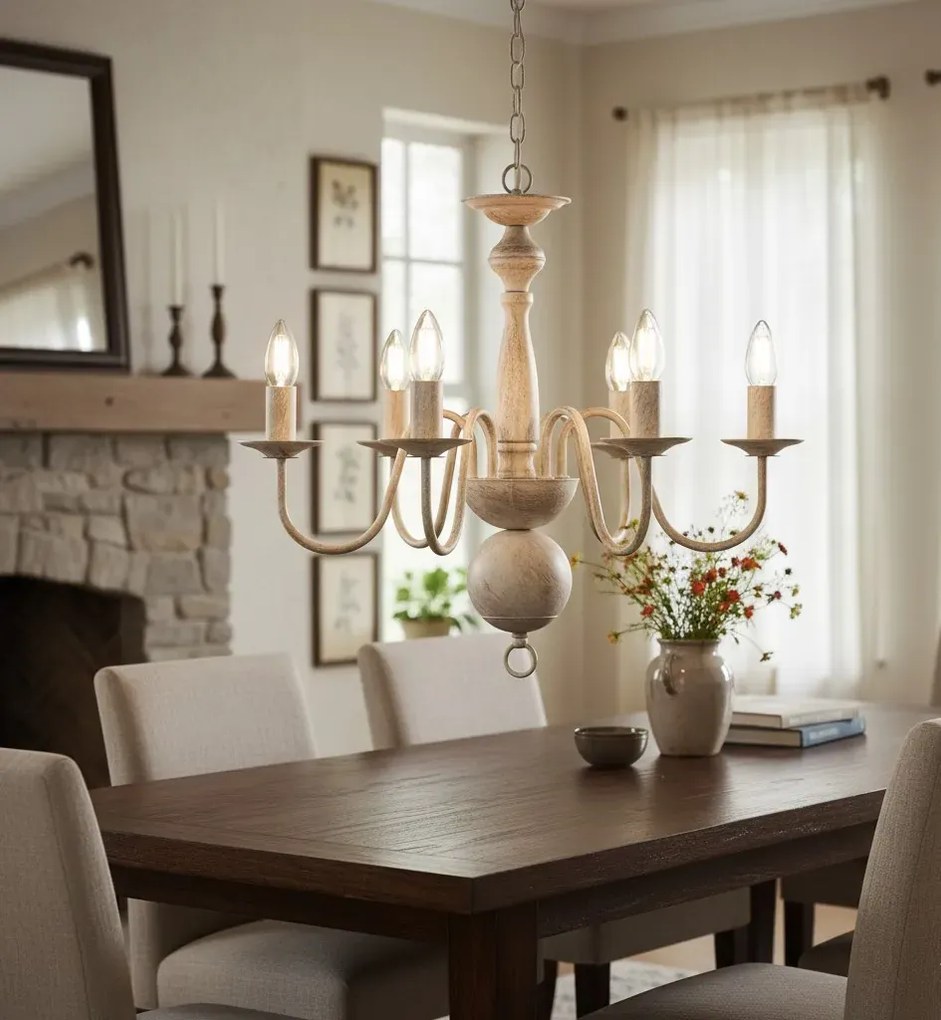 Biały żyrandol świecznikowy - EX101 N6-E81