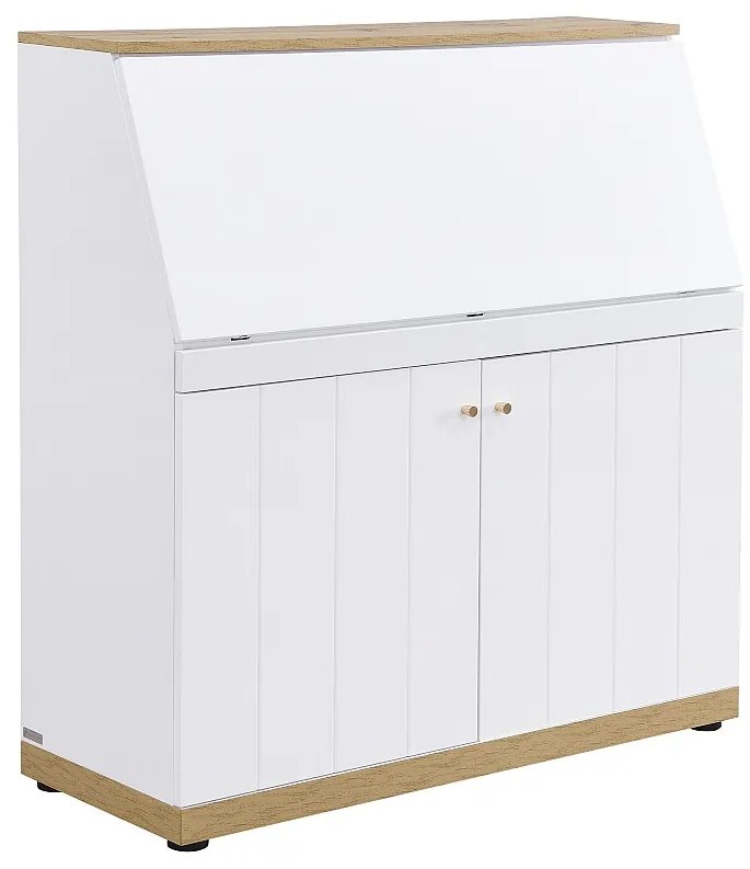 Sekretarzyk - MDF - Kolor: Biały i naturalny - DUTASI