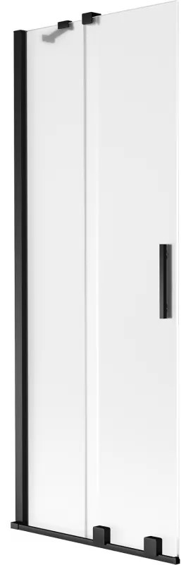 Mexen Velar parawan nawannowy 2-skrzydłowy rozsuwany 70 x 150 cm, szron, czarny - 896-070-000-31-70