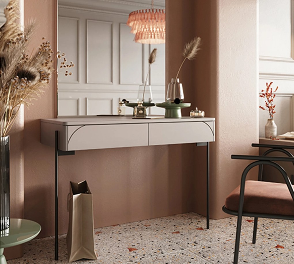 Toaletka Sonatia 100 cm z dwoma szufladami - kaszmir