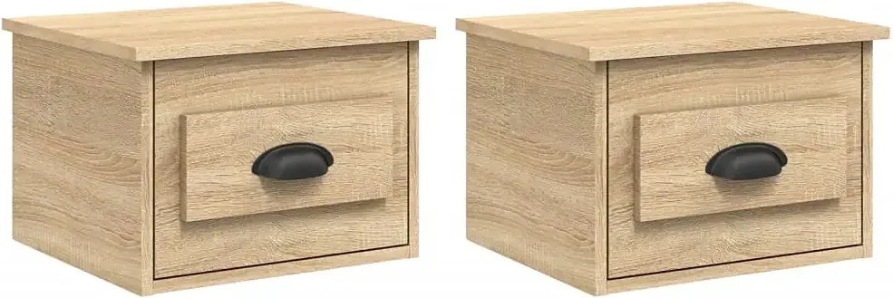 Komplet wiszących szafek nocnych dąb sonoma R7-F08