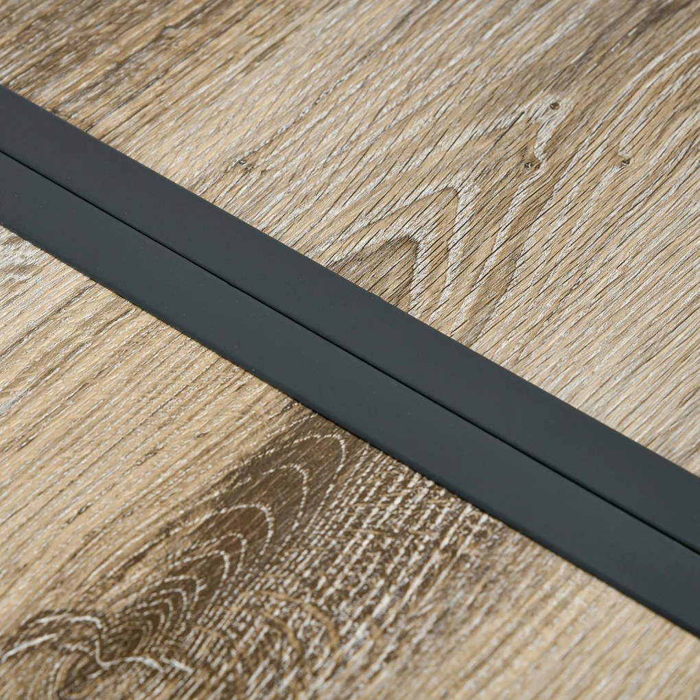 Outsunny Stół na zewnątrz dla 6 osób, wygląd drewna, rama metalowa, odporny na warunki atmosferyczne, 145 x 85 x 72 cm, Szary