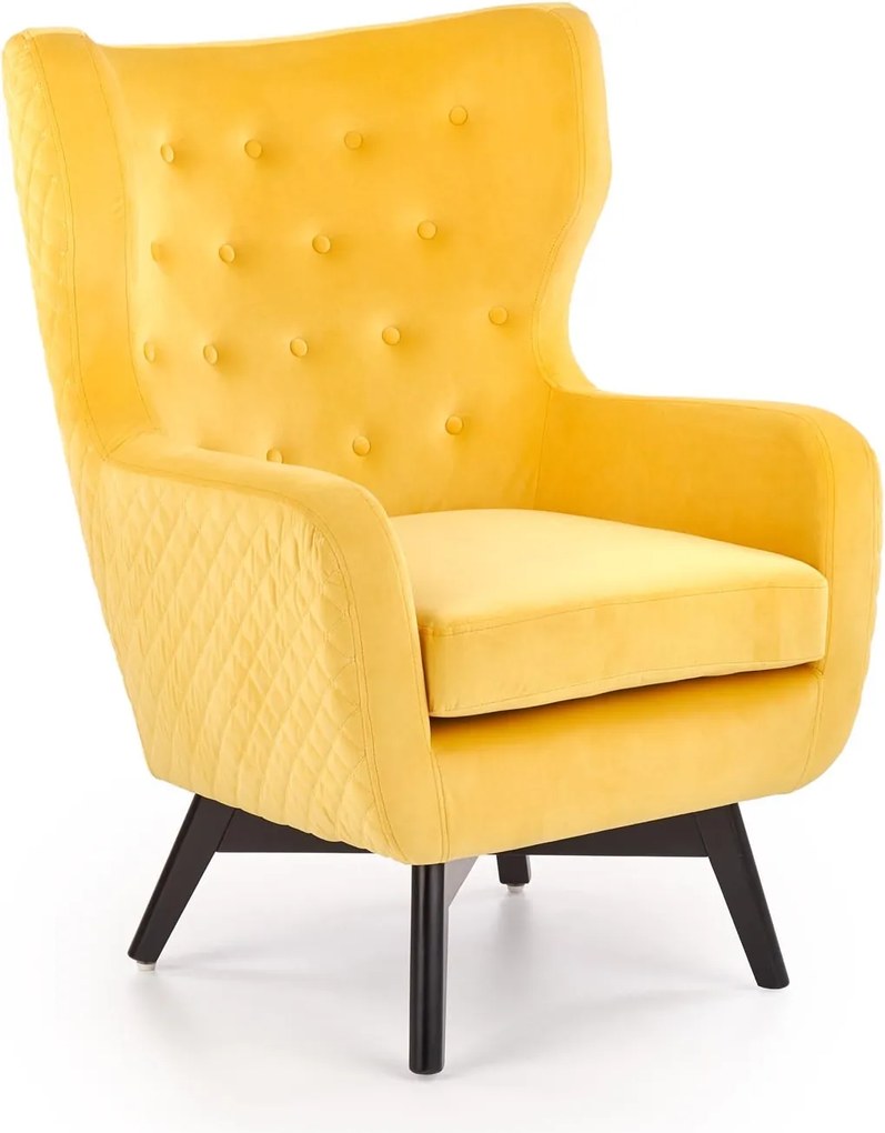 Tapicerowany fotel w stylu glamour Marvel