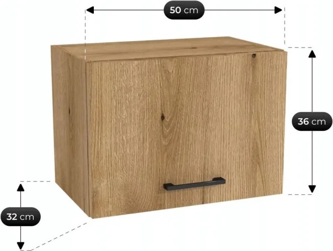 Zestaw Mebli Kuchennych MODERN 170 cm Dąb Evoke Loftowy