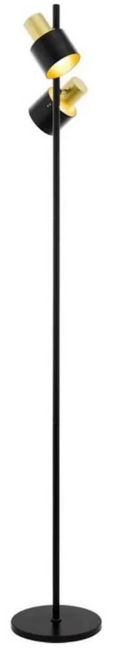 Eglo 79376 - Lampa podłogowa FIUMARA 2xE27/60W/230V czarny/złoty