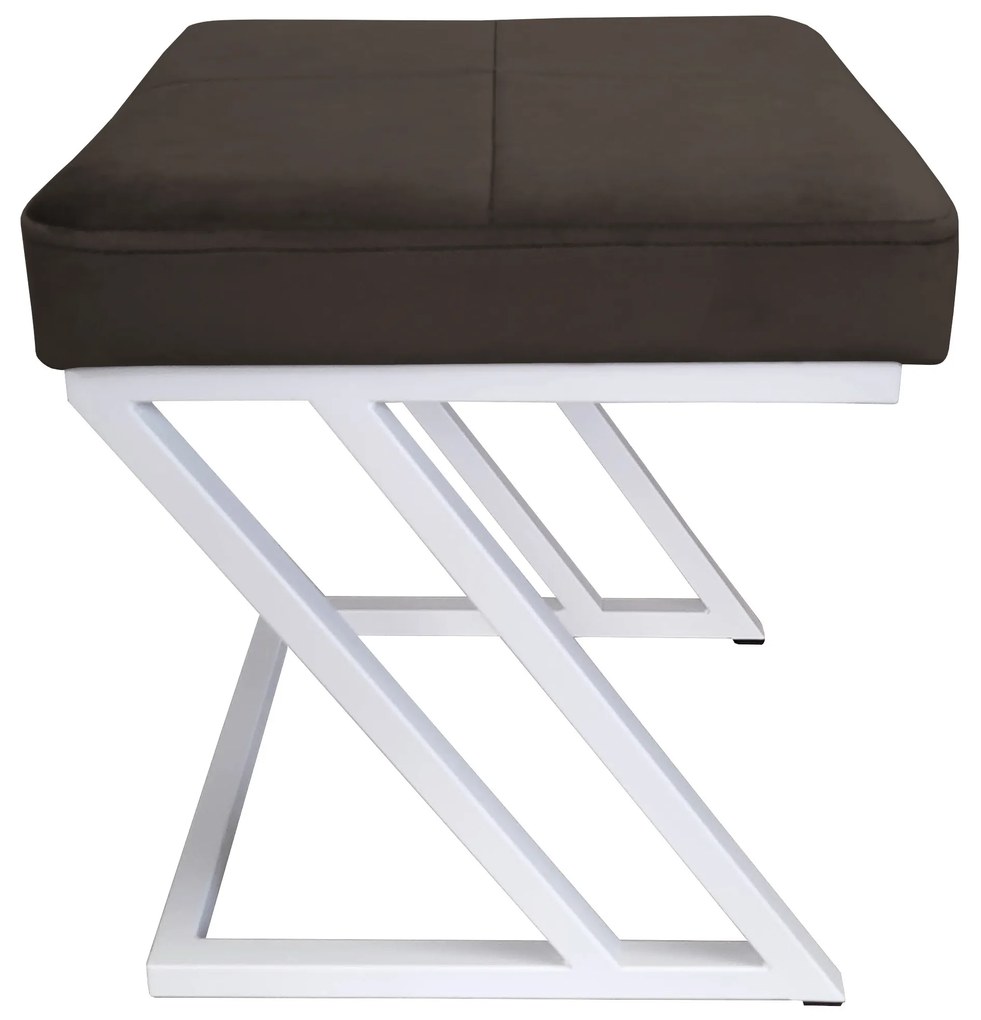 Pufa ZETA LOFT taboret podnóżek podstawa biała MG05