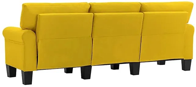 Luksusowa trzyosobowa żółta sofa - Alaia 3X