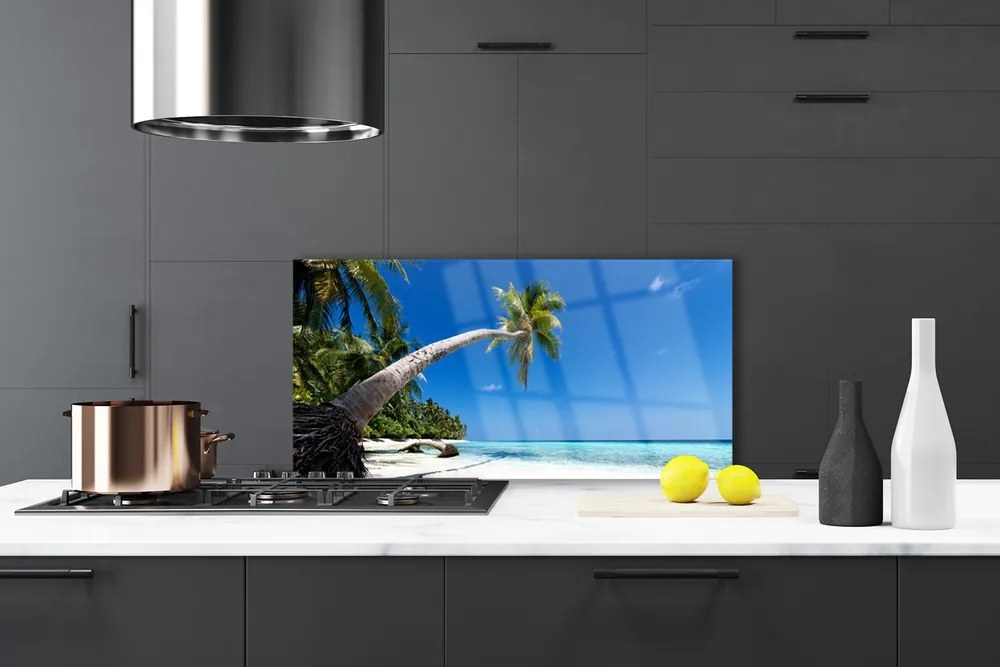 Panel Szklany Rajskie Wybrzeże pod Palmami