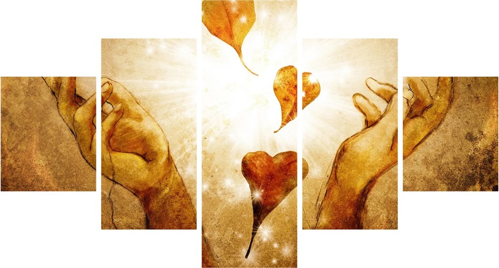 Obraz - Malowanie rąk pełnych miłości (125x70 cm)