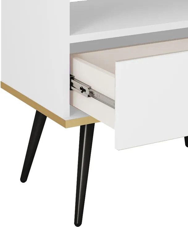 ORIANA Szafka nocna S 54 biała | nogi czarne