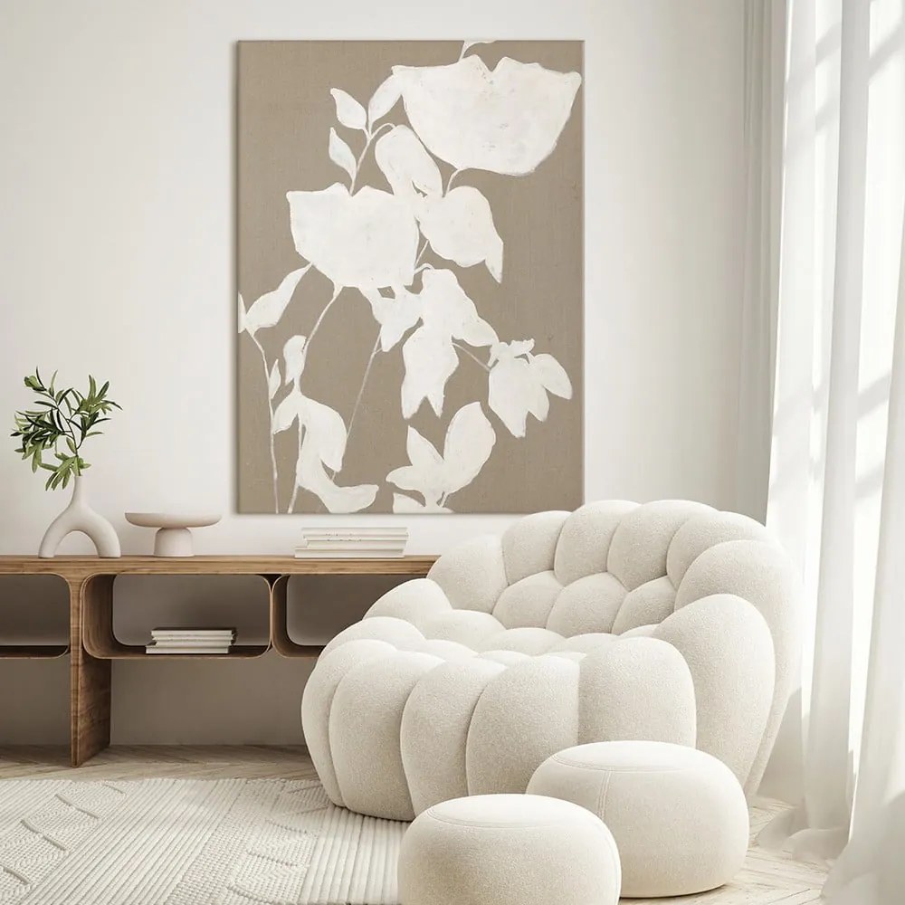 Ręcznie malowany obraz 90x120 cm Fortuna White – Malerifabrikken