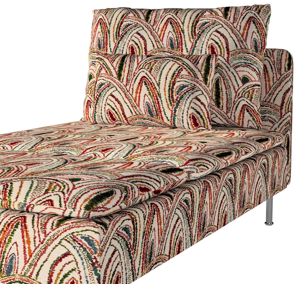 Pokrowiec na fotel Tomelilla wysoki z zakładkami