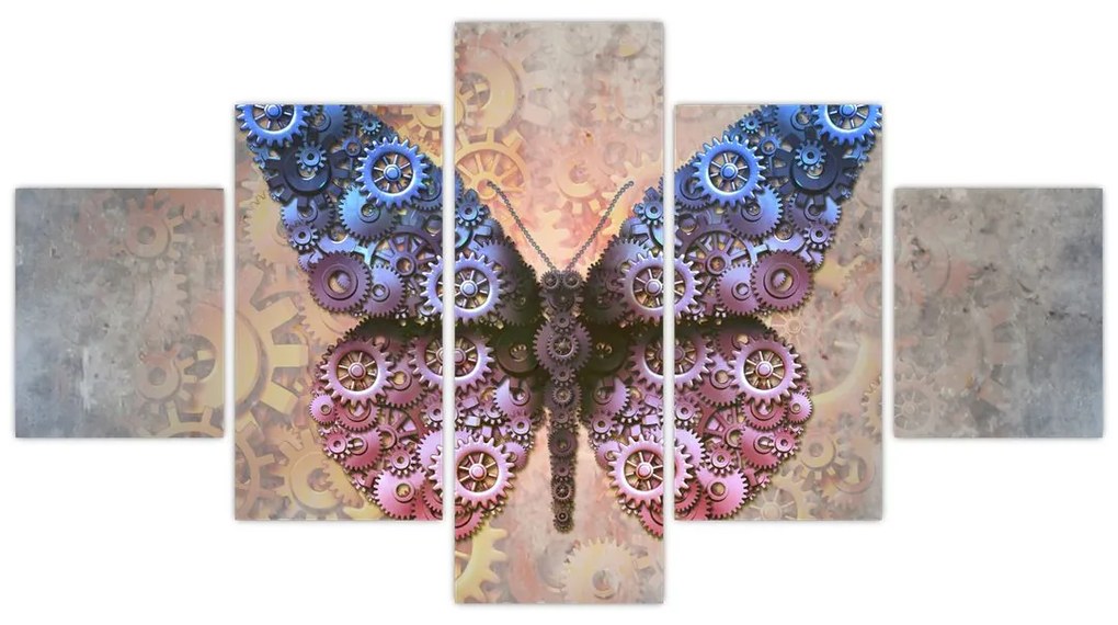 Obraz - Steampunk motyl (125x70 cm)