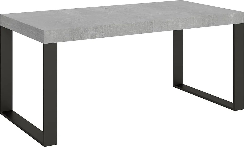Stół rozkładany 200/304x90 cm Tecno Premium beton z nogami w kolorze antracytowym