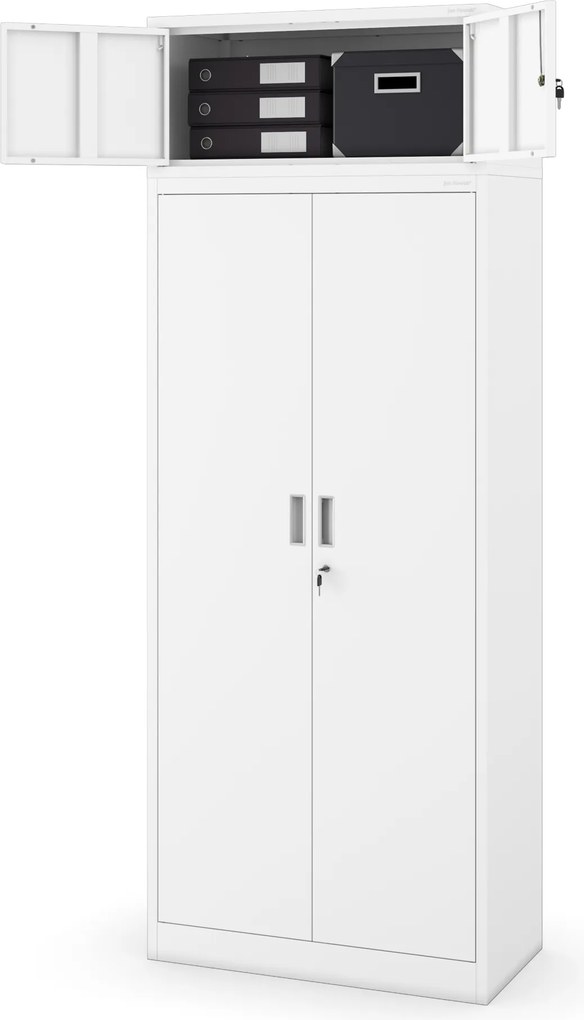 Nadstawka na szafę biała, 800x380x400 mm: EWA