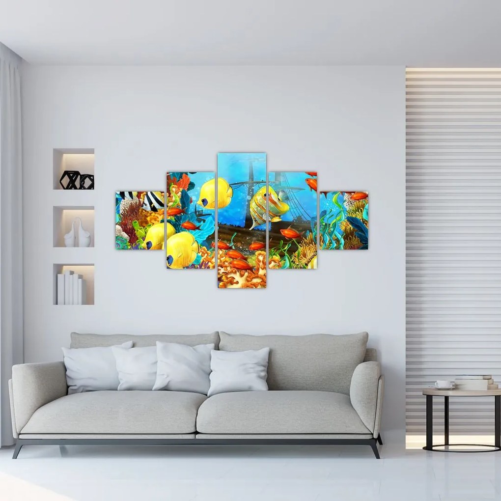 Obraz - Kolorowa rafa koralowa (125x70 cm)