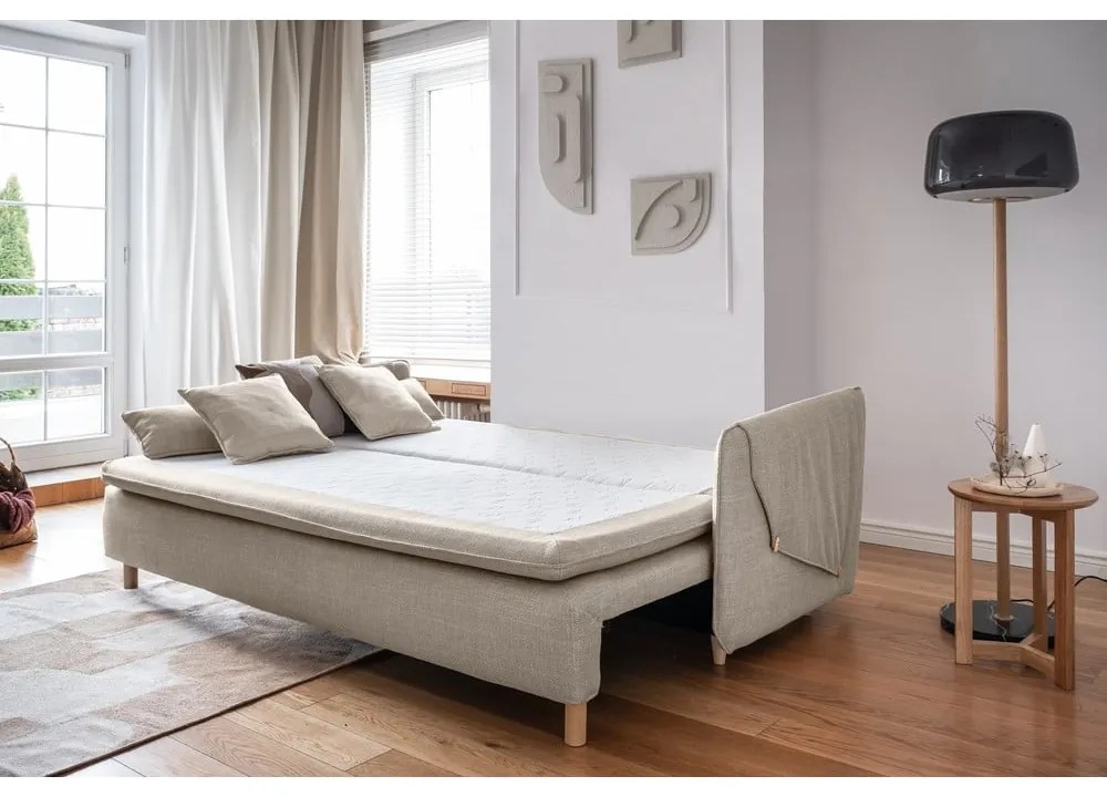 Beżowa rozkładana sofa 207 cm Simon – Miuform