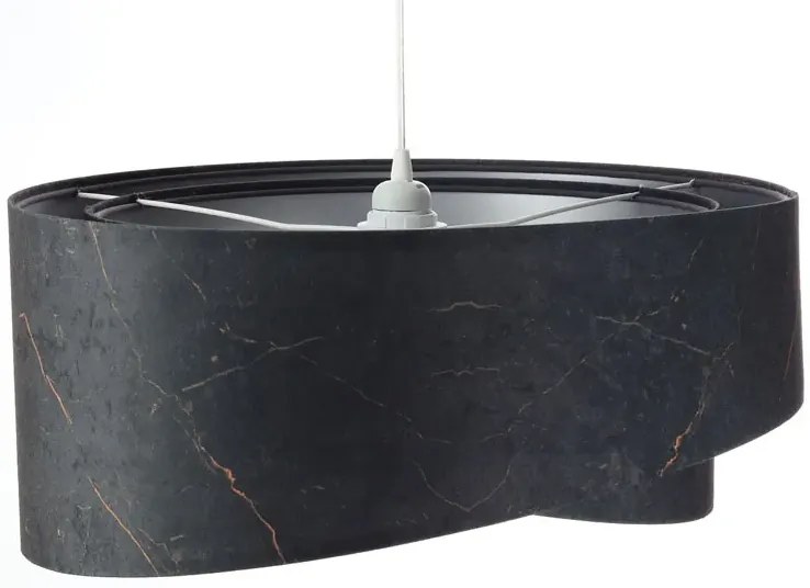 Czarno-srebrna lampa wisząca glamour B7-M56