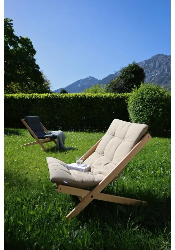 Fotel składany Karup Design Boogie Raw/Light Bordeaux