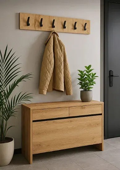 Wieszak biały do przedpokoju G6-T03