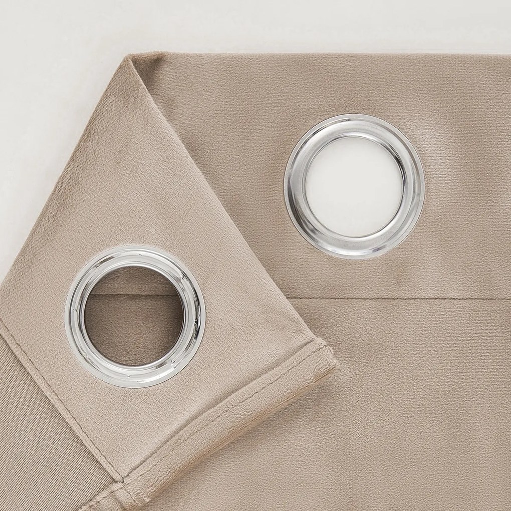 4Home Zasłona zaciemniająca Manila beżowy, 150 x 250 cm