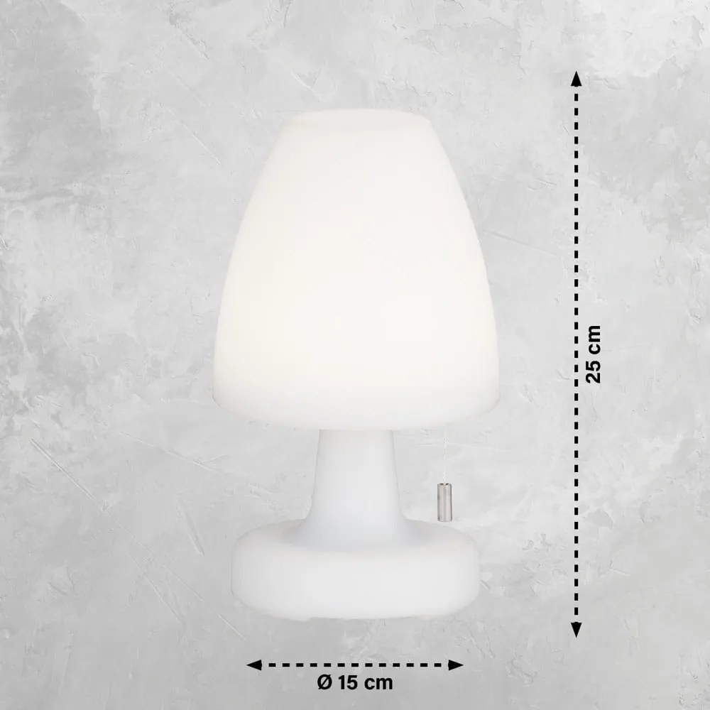 Biała lampa stołowa LED (wysokość 25 cm) Termoli – Fischer & Honsel