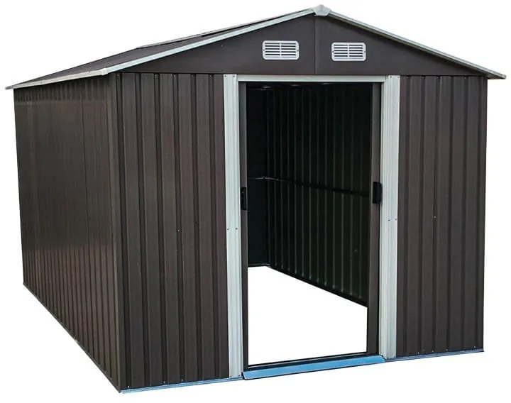 DOMEK NARZĘDZIOWY STALOWY 202x257x312 cm – DUŻY SCHOWEK NA NARZĘDZIA ZE STALI OCYNKOWANEJ