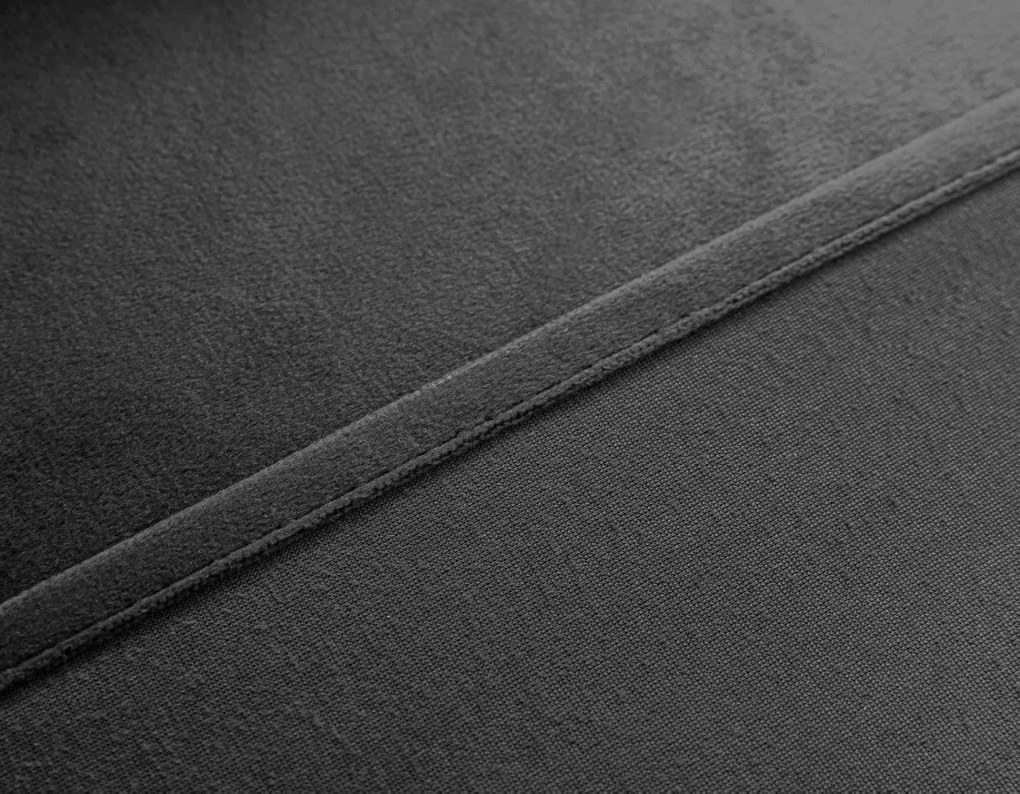 Ciemnoszara zaciemniająca zasłona VELVET 140x250 cm Zawieszanie: Metalowe pierścienie