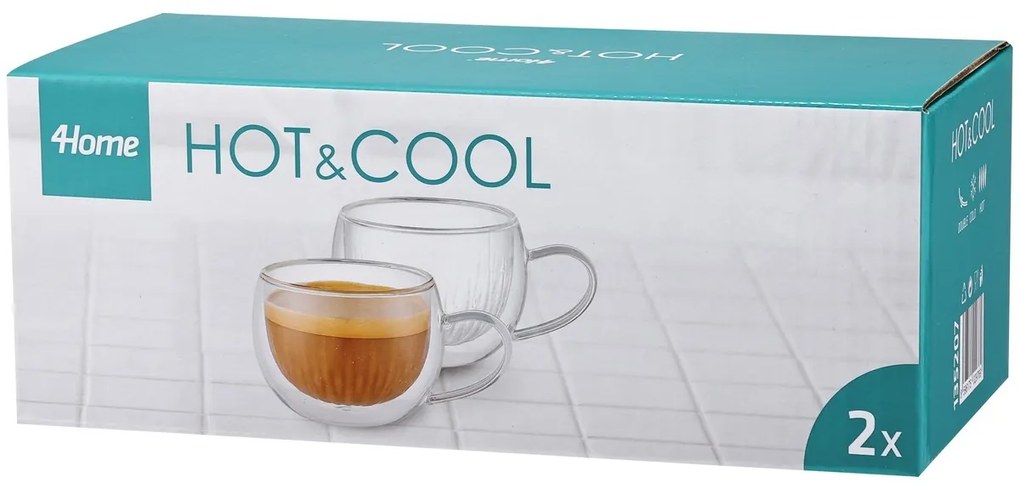 4Home Szklanka termiczna do cappuccino Hot&Cool 270 ml, 2 szt.