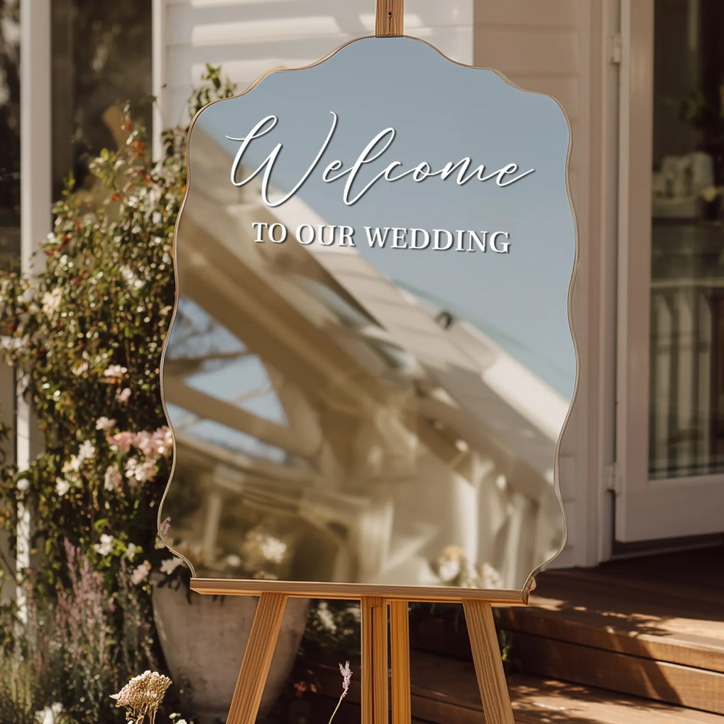 Naklejka na lustro S13 – Welcome to our wedding